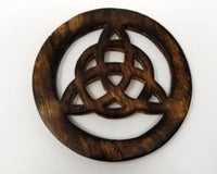 4" Triquetra Carved Wooden Altar Tile