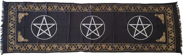 Triple Pentagram Altar Cloth 21x72"