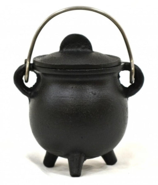 Pot Belly Cast Iron Cauldron with Lid 4.25"